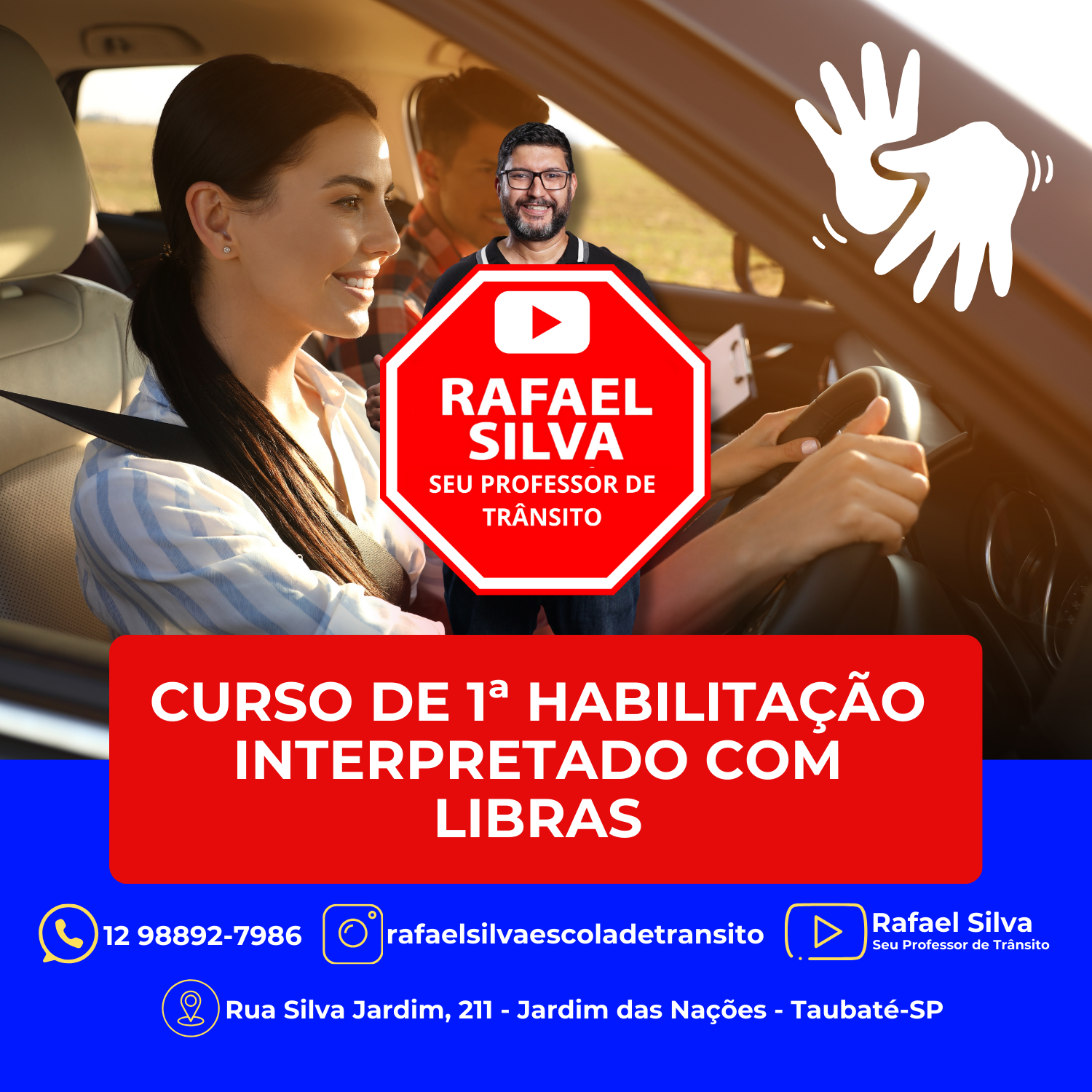 CURSO DE PRIMEIRA HABILITAÇÃO INTERPRETADO COM LIBRAS